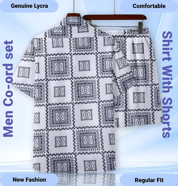 White_Printed_Men's_Summer_Night_Suit