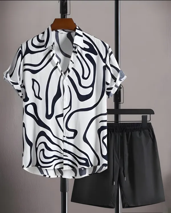 White_Men's_Casual_Summer_Night_Dress