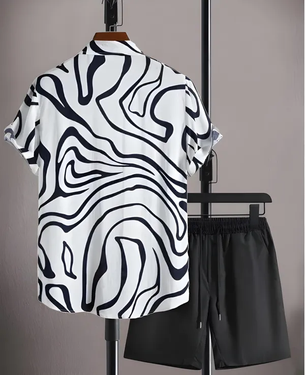 White_Men's_Casual_Summer_Night_Dress