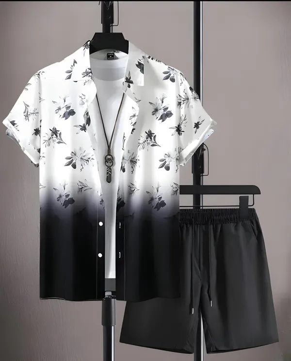 Black_&_White_Digital_Printed_Casual_Co-ords_or_Night_Suit_Set_For_Men