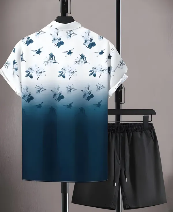 Blue_&_White_Men's_Contrast_Collar_Top_&_Bottom_Sets