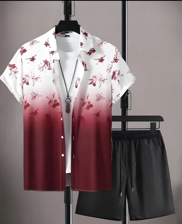 Maroon_&_White_Men's_Night_Dress