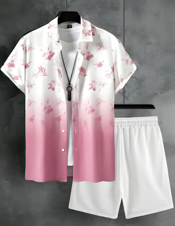 Men's_Soft_Poly_Lycra_Digital_Prined_Shirts_with_Pajama_Shorts_Night_Suit_Set