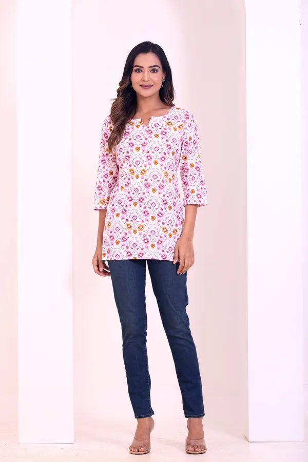 Women_Floral_print_Short_kurti