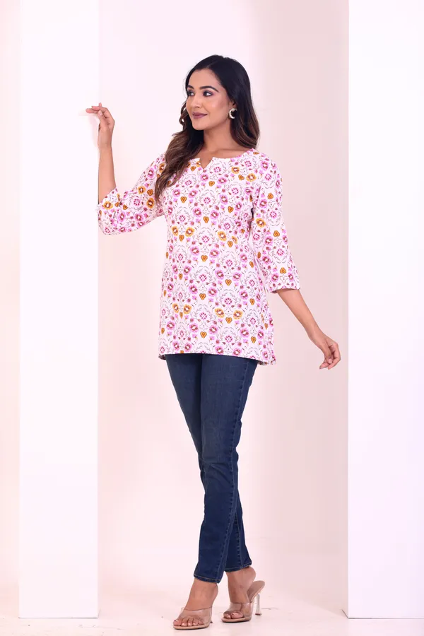 Women_Floral_print_Short_kurti