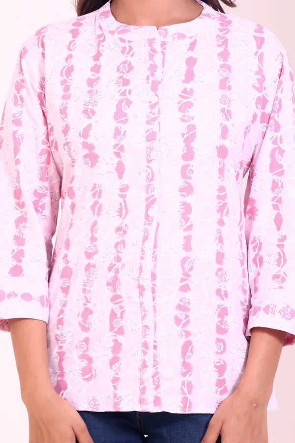 Chic_Women’s_Pink_Floral_Printed_Casual_Shirt