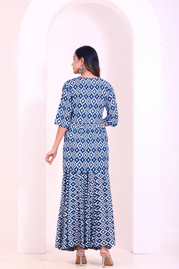 Classic_Women_Blue_Printed_CorSet