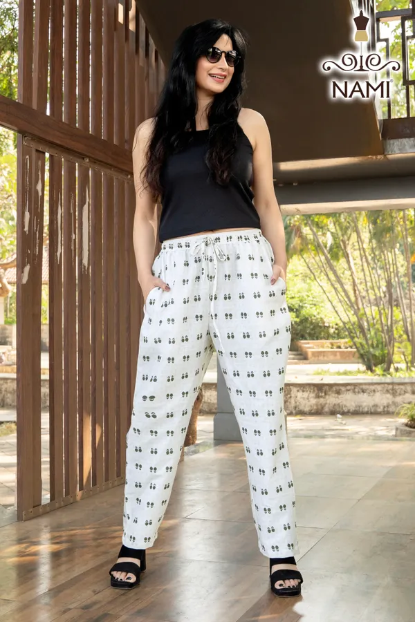 Light_Floral_Print__Butti_Cotton_Pants_For_Women