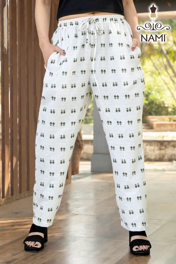 Light_Floral_Print__Butti_Cotton_Pants_For_Women
