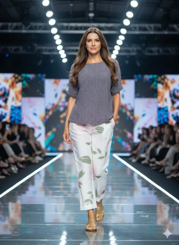 White_Floral_Print_Cotton_Pants_For_Women