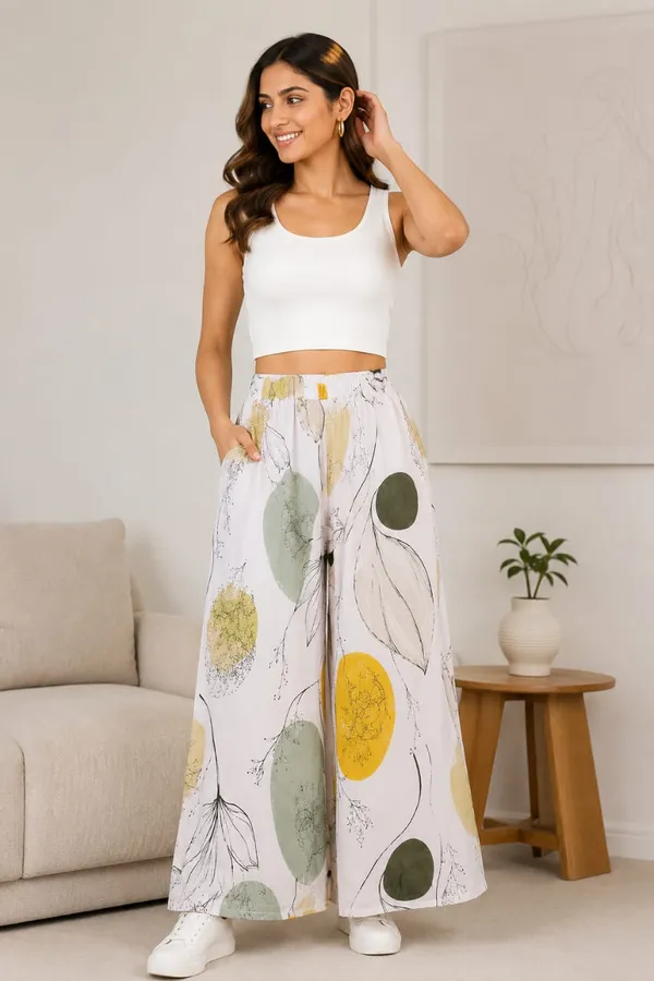 Artistic_Multi-color_Dot_Print_Cotton_Palazzo_For_Women