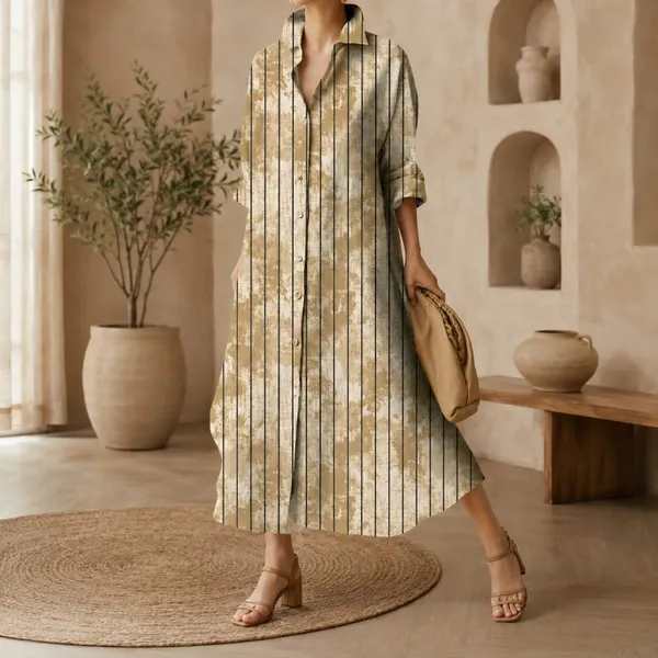 Beige_Tie_-_Dye_Long_Shirt_Dress_For_Women