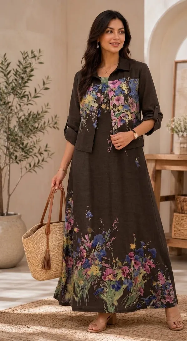 Brown_Floral_Aura__Removable_Jacket_Gown_