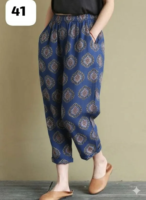 Blue_Floral_Print_Cotton_Pants