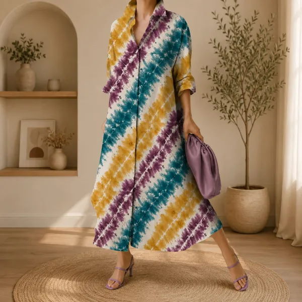 Colorful_Tie_-_dye_Long_Shirt_Dress_For_Women