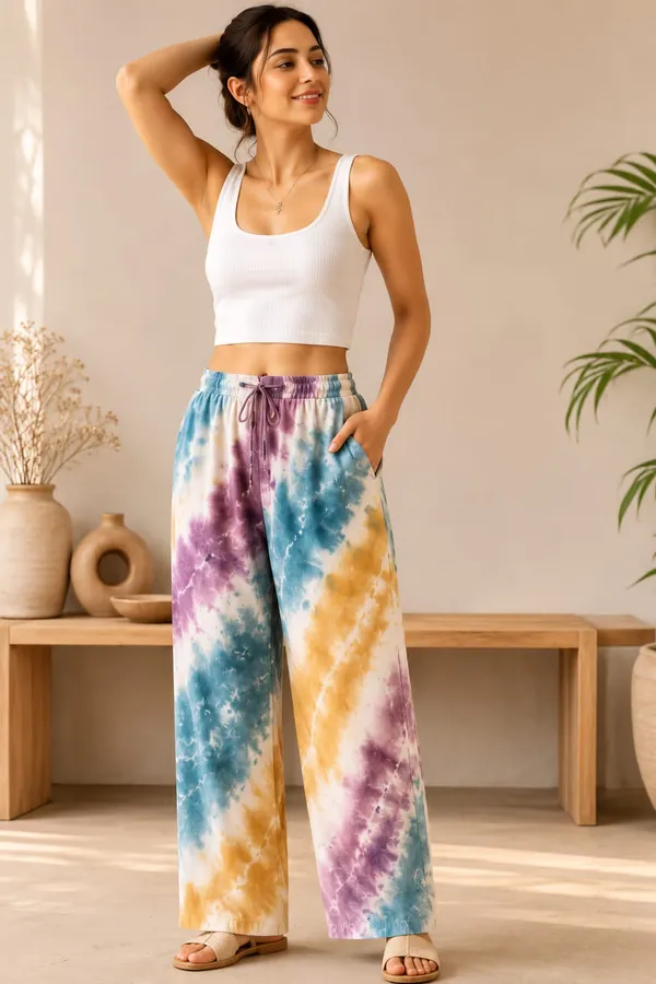 Colorful_Tie_-_dye_Print_Cotton_Pants_For_Women