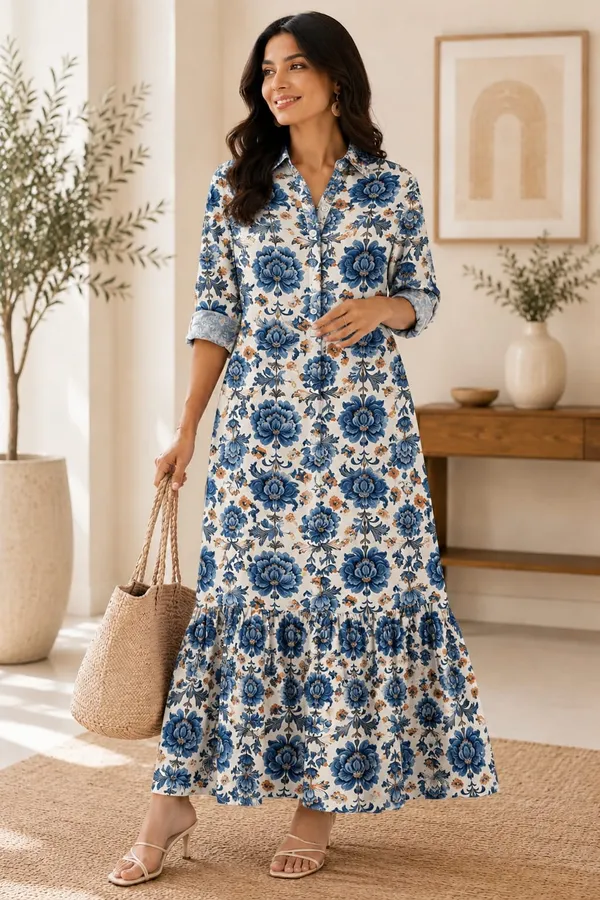 Dark_Blue_Floral_Long_Dress_For_Women