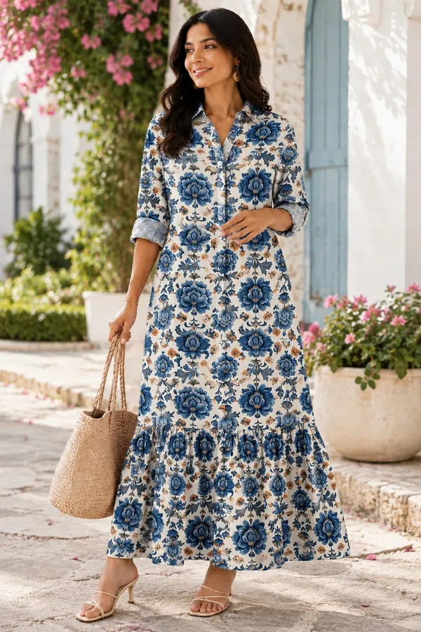 Dark_Blue_Floral_Long_Dress_For_Women