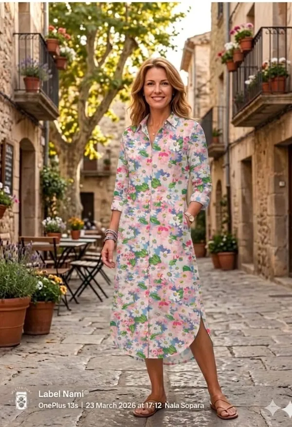 Flower_Floral_Printed_Shirt_Dress