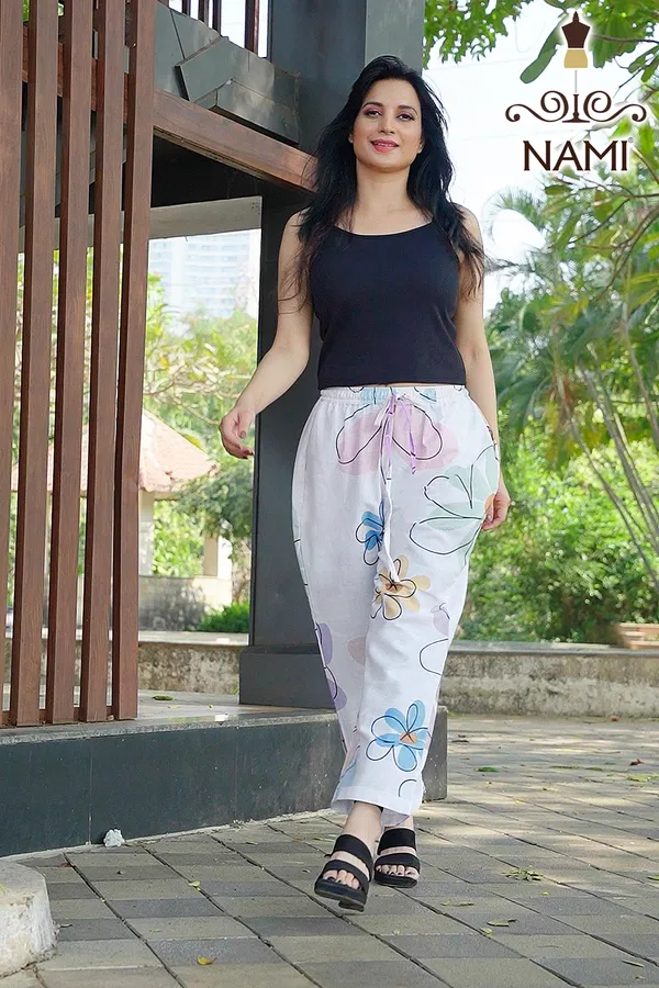 Light_Floral_Print_Cotton_Pants_For_Women
