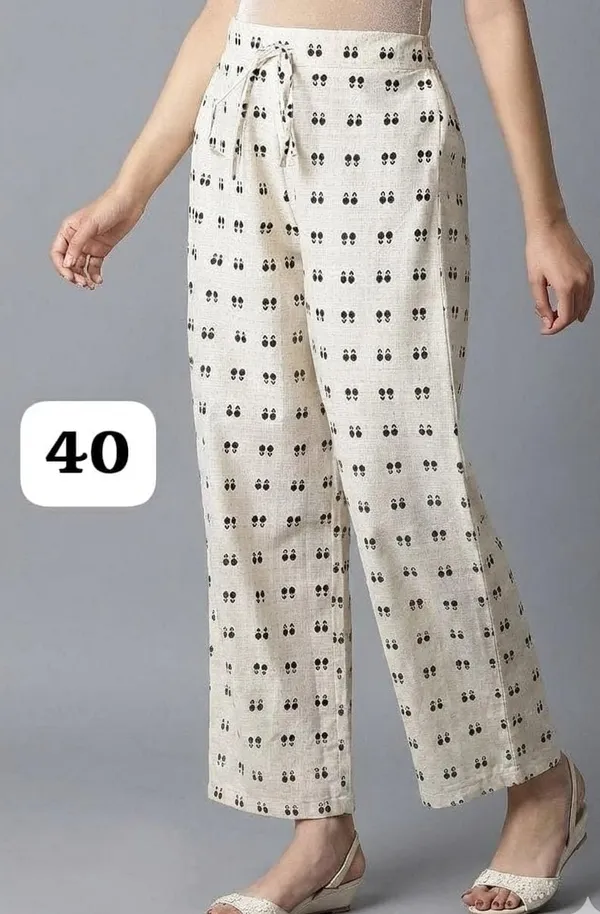 Light_Floral_Print__Butti_Cotton_Pants_For_Women