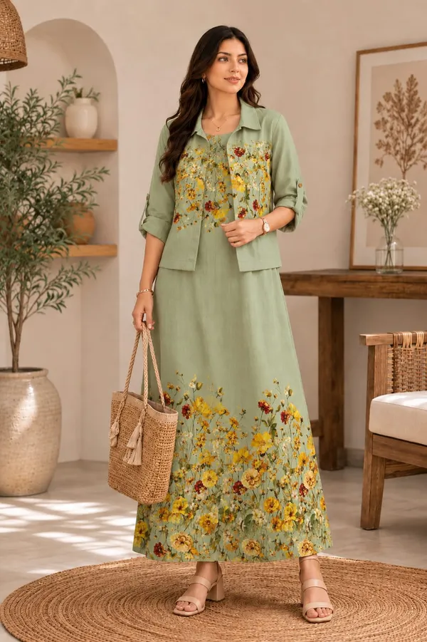 Pista_Green_Floral_Aura__Removable_Jacket_Gown_