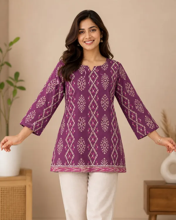 Purple_Cotton_Short_Top_For_Women