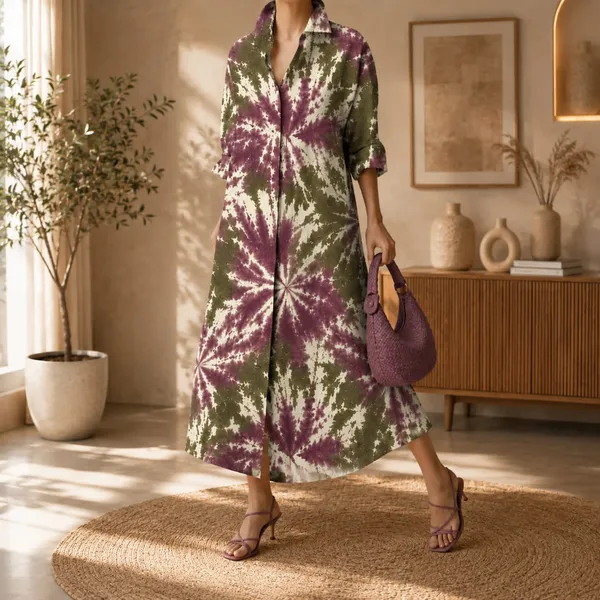 Purple_And_Green_Tie_-_dye_Long_Shirt_Dress_For_Women