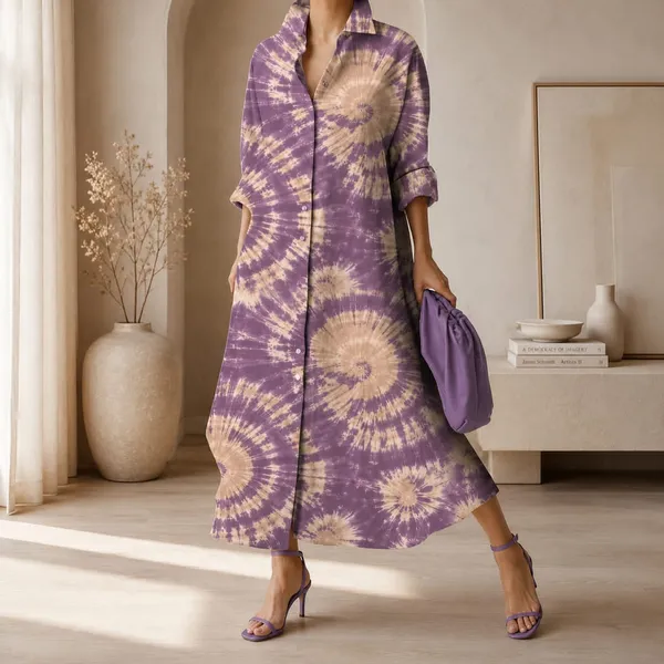 Purple_Tie_-_dye_Long_Shirt_Dress_For_Women