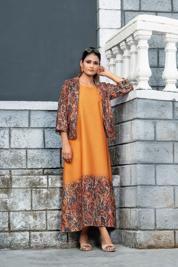 Rust_Orange__Floral_Aura_Removable_Jacket_Gown_