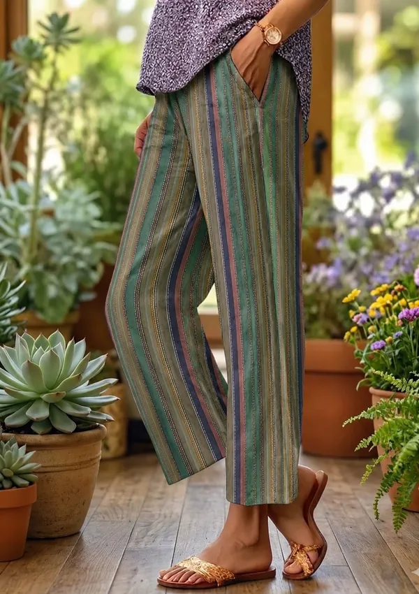Stripes_Print_Cotton_Pants_For_Women