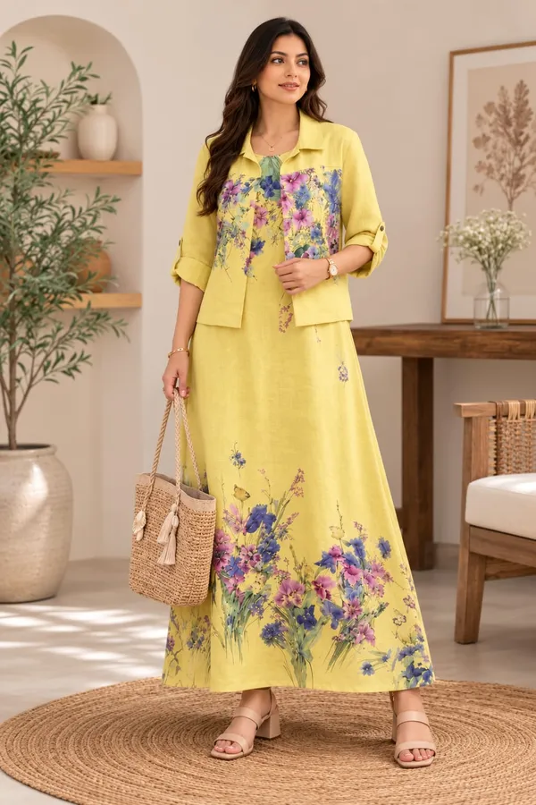 Yellow_Floral_Aura__Removable_Jacket_Gown_