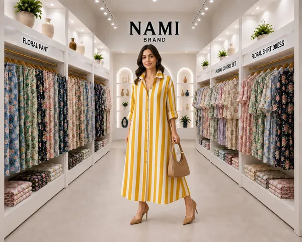 Yellow_Stripes_Long_Shirt_Dress_For_Women