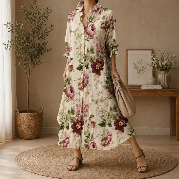 Floral_Printed_Shirt_Dress