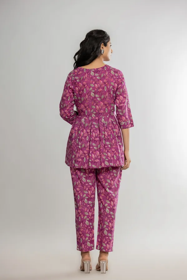 Purple_Premium_Cotton_Floral_Print_Co-Ord_Set_For_Women_&_Girls