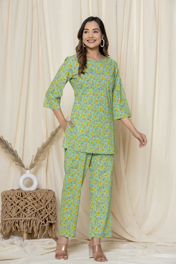Light_Green_Premium_Cotton_Floral_Print_Night_Suit_For_Women_&_Girls
