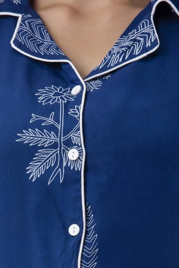 Blue_Rayon_Printed_Night_Suit_Set_For_Women