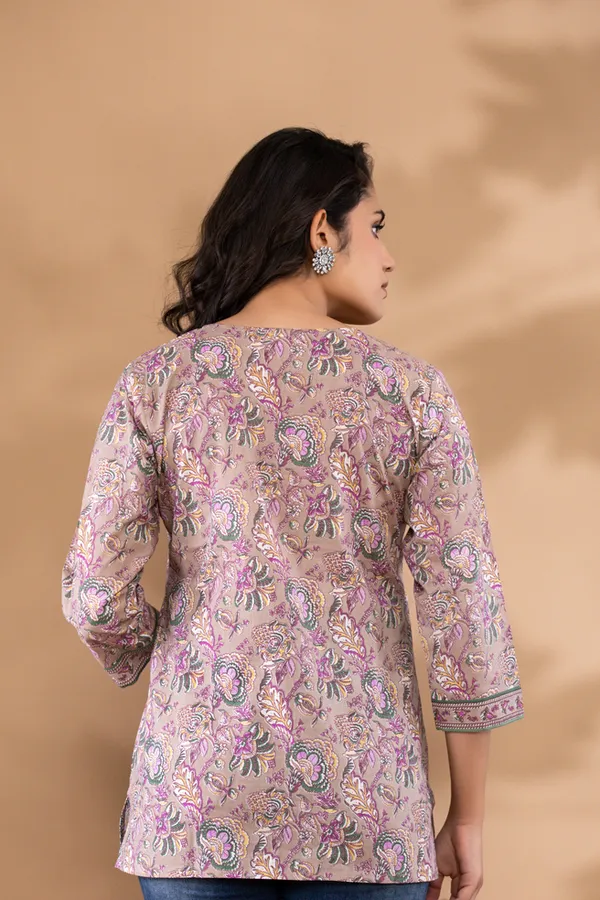 Peach_Cotton_Printed_Tunic_For_Women