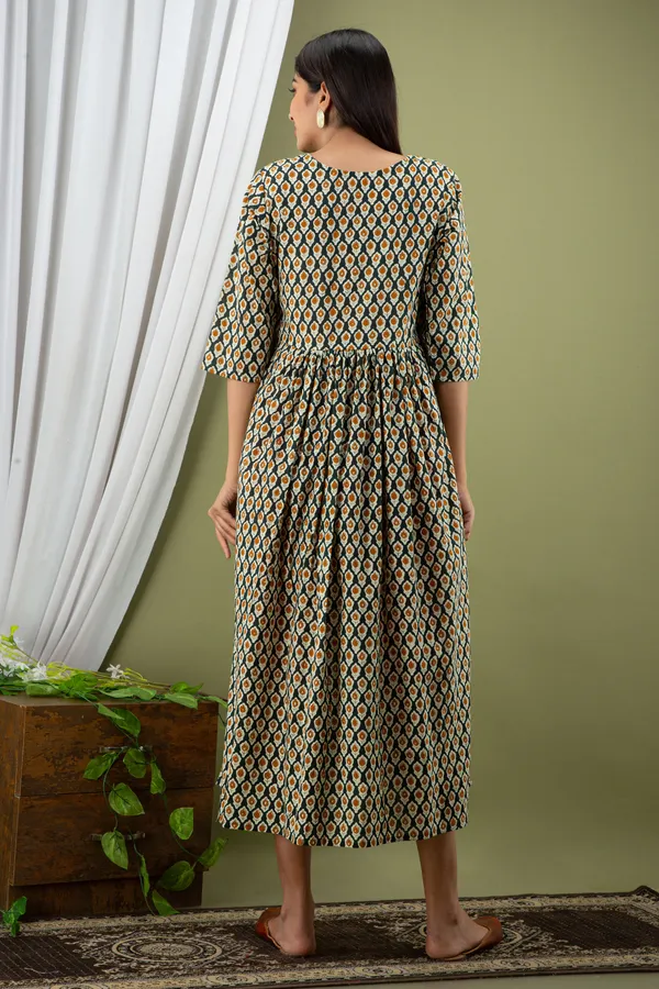 BLACK_BUTTI_PRINTED_MATERNITY_DRESS