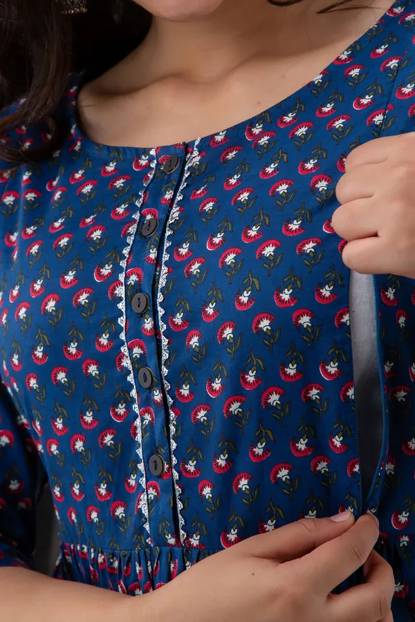 BLUE_BUTTI_PRINTED_MATERNITY_DRESS