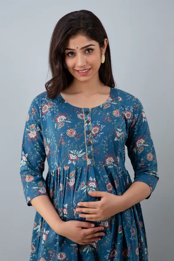 BLUE_FLOWER_PRINTED_MATERNITY_DRESS