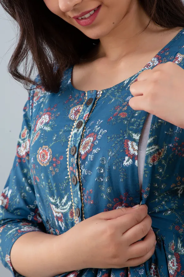 BLUE_PRINTED_MATERNITY_DRESS