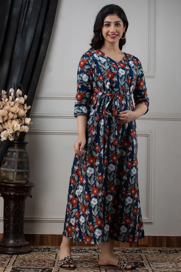 BLUE__FLOWER_MATERNITY_DRESS