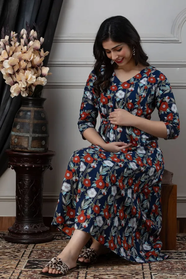 BLUE__FLOWER_MATERNITY_DRESS