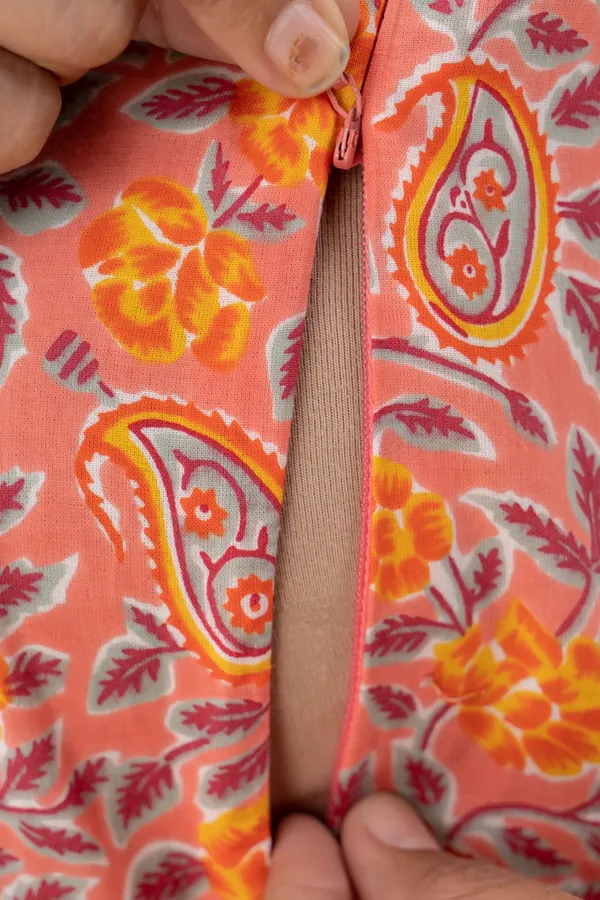 Baby_pink_Cotton_flower_print_maternity_Wear