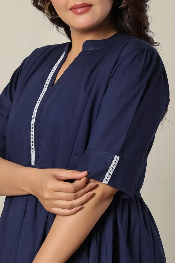 Cotton_Blue_Solid_Maternity_Co-ORDS_Set