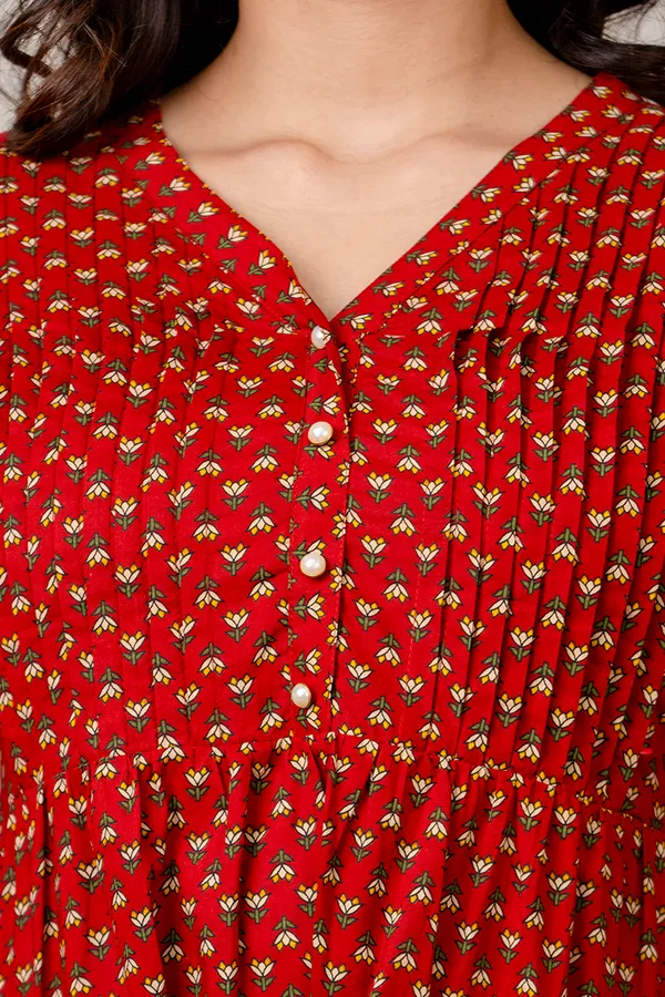 Cotton_Maroon_Floral_Printed_Maternity_Top