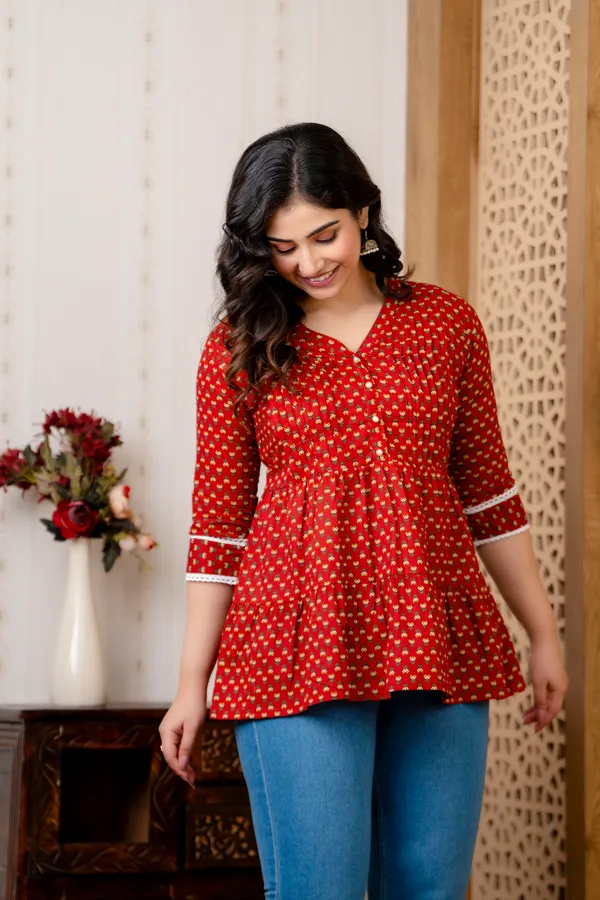 Cotton_Maroon_Floral_Printed_Maternity_Top
