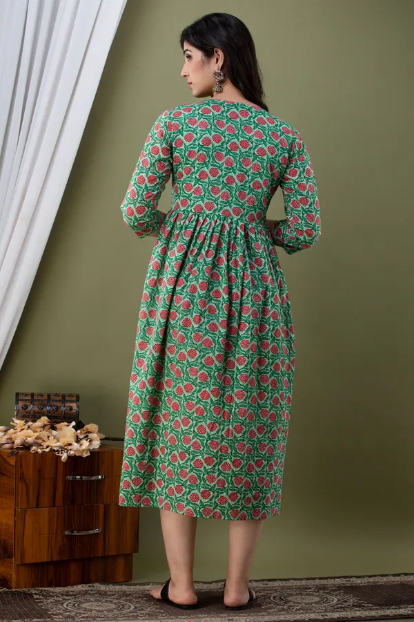 GREEN_FLOWER_PRINTED_MATERNITY_DRESS