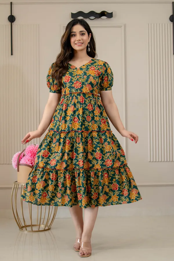 Label Kushagra GREEN PRINTED MATERNITY DRESS Price in India - Buy Label  Kushagra GREEN PRINTED MATERNITY DRESS online at https://labelkushagra.com